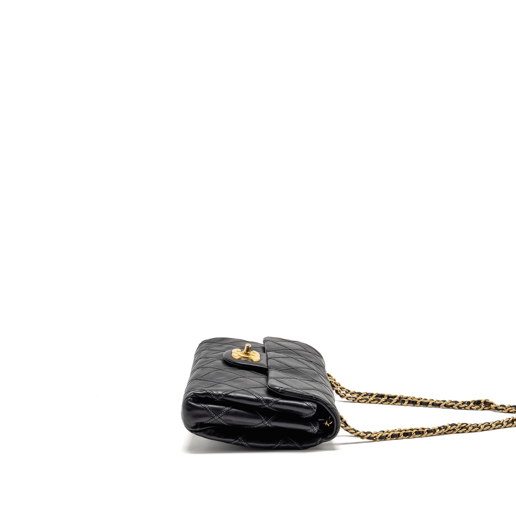 CHANEL THIN CITY FLAP BAG CALFSKIN BLACK GHW