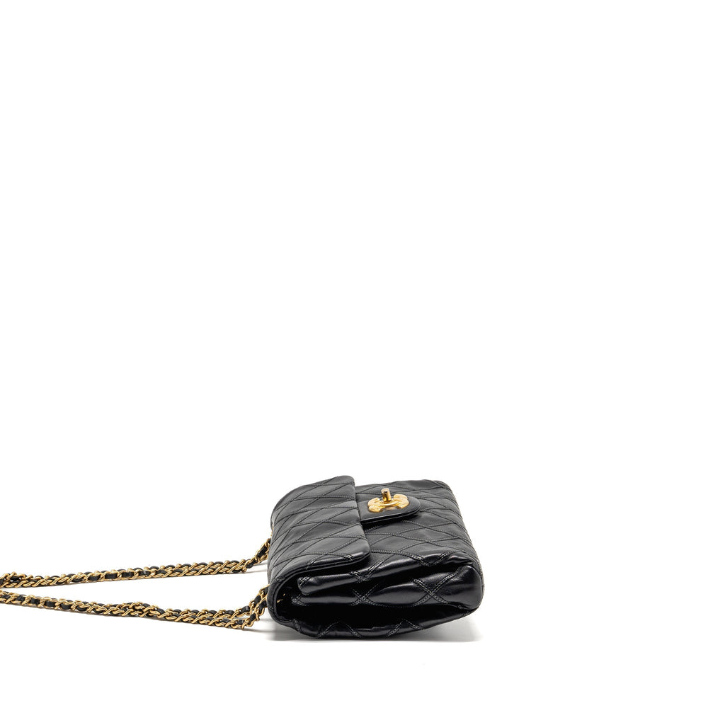 CHANEL THIN CITY FLAP BAG CALFSKIN BLACK GHW