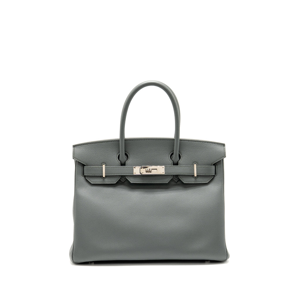 HERMES BIRKIN 30 EPSOM VERT AMANDE SHW