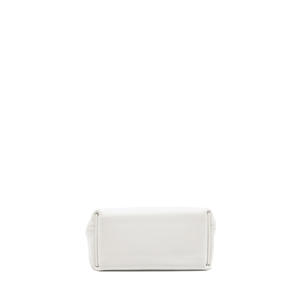 HERMES MINI 2424 24/24-21 BAG EVERCOLOR/SWIFT NEW WHITE GHW