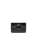 CHANEL 24S MINI 31 CLUTCH BAG SHINY LAMBSKIN BLACK LGHW (MICROCHIP)