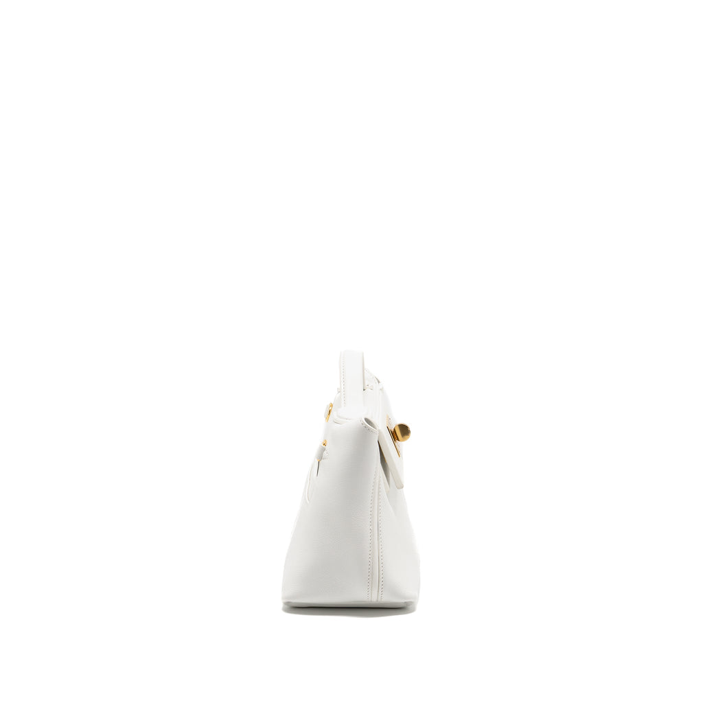 HERMES MINI 2424 24/24-21 BAG EVERCOLOR/SWIFT NEW WHITE GHW