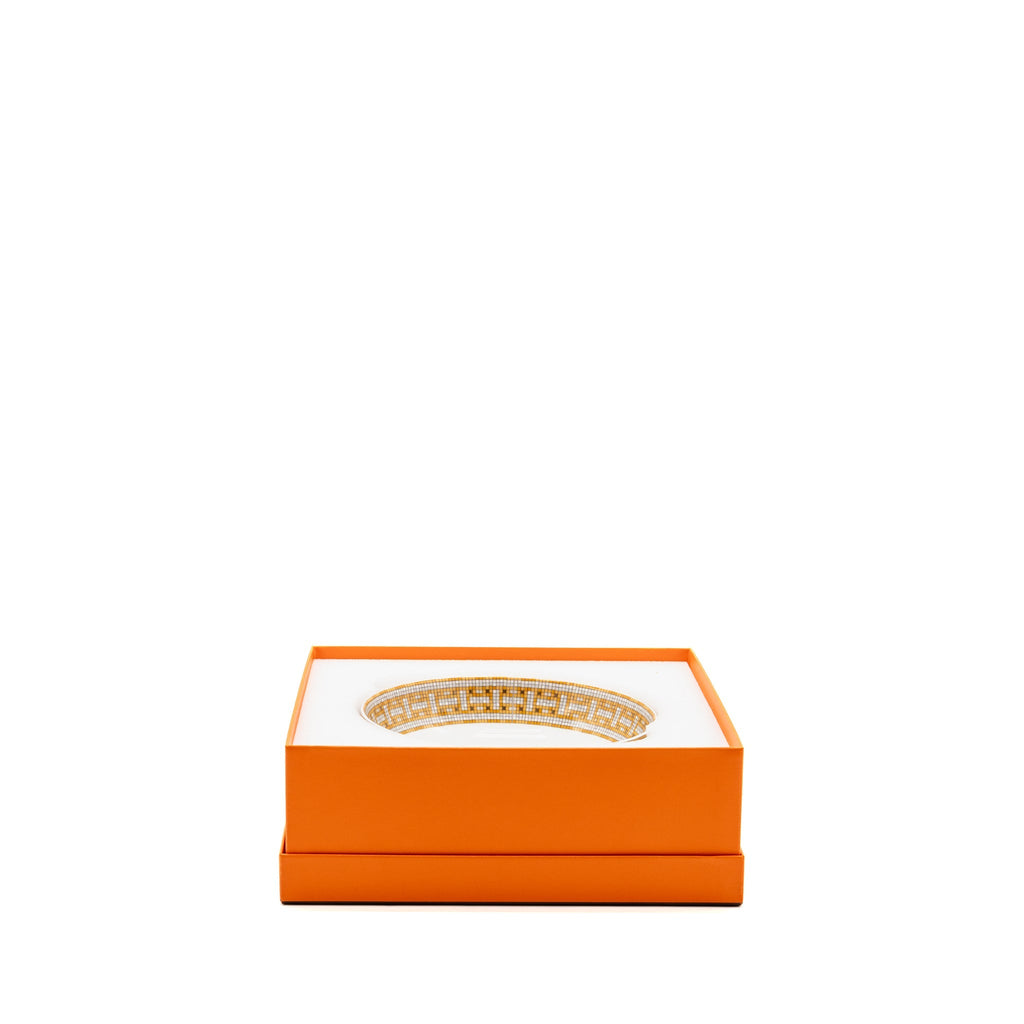 HERMES ASSIETTE CALOTTE MOSAIQUE AU 24 GOLD HOLLOW DISH MULTICOLOUR (SELL IN A SET)