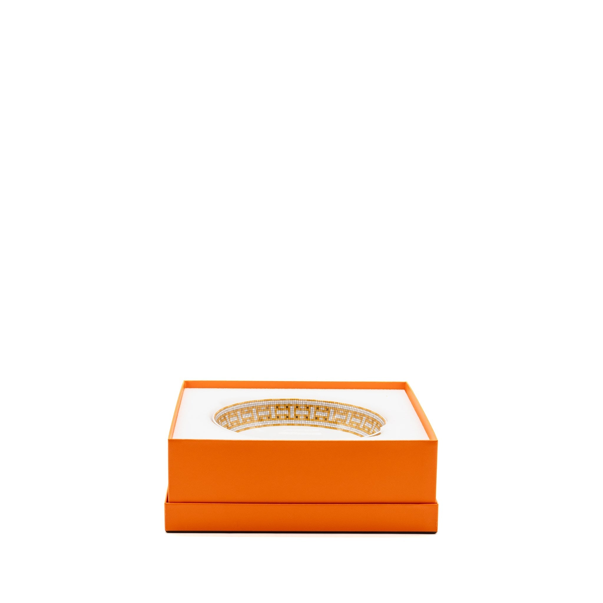 HERMES ASSIETTE CALOTTE MOSAIQUE AU 24 GOLD HOLLOW DISH MULTICOLOUR (SELL IN A SET)