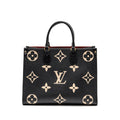LOUIS VUITTON ONTHEGO MM MONOGRAM EMPREINTE LEATHER BLACK/BEIGE GHW