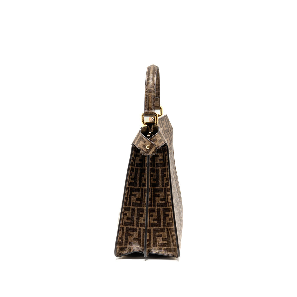 FENDI PEEKABOO ISEEU ANTONIO LOPEZ ZUCCA COATED CANVAS MULTICOLOUR GHW