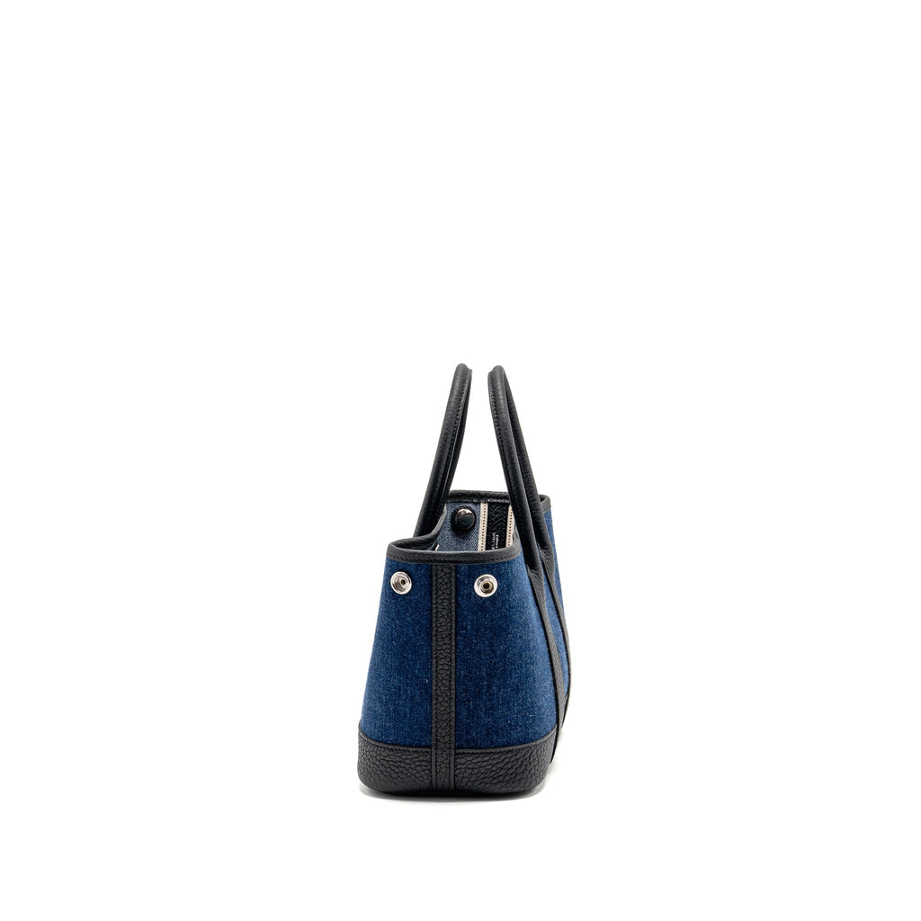 HERMES NEO GARDEN PARTY 23 DENIM/NEGONDA DENIM MOYEN/BLACK SHW