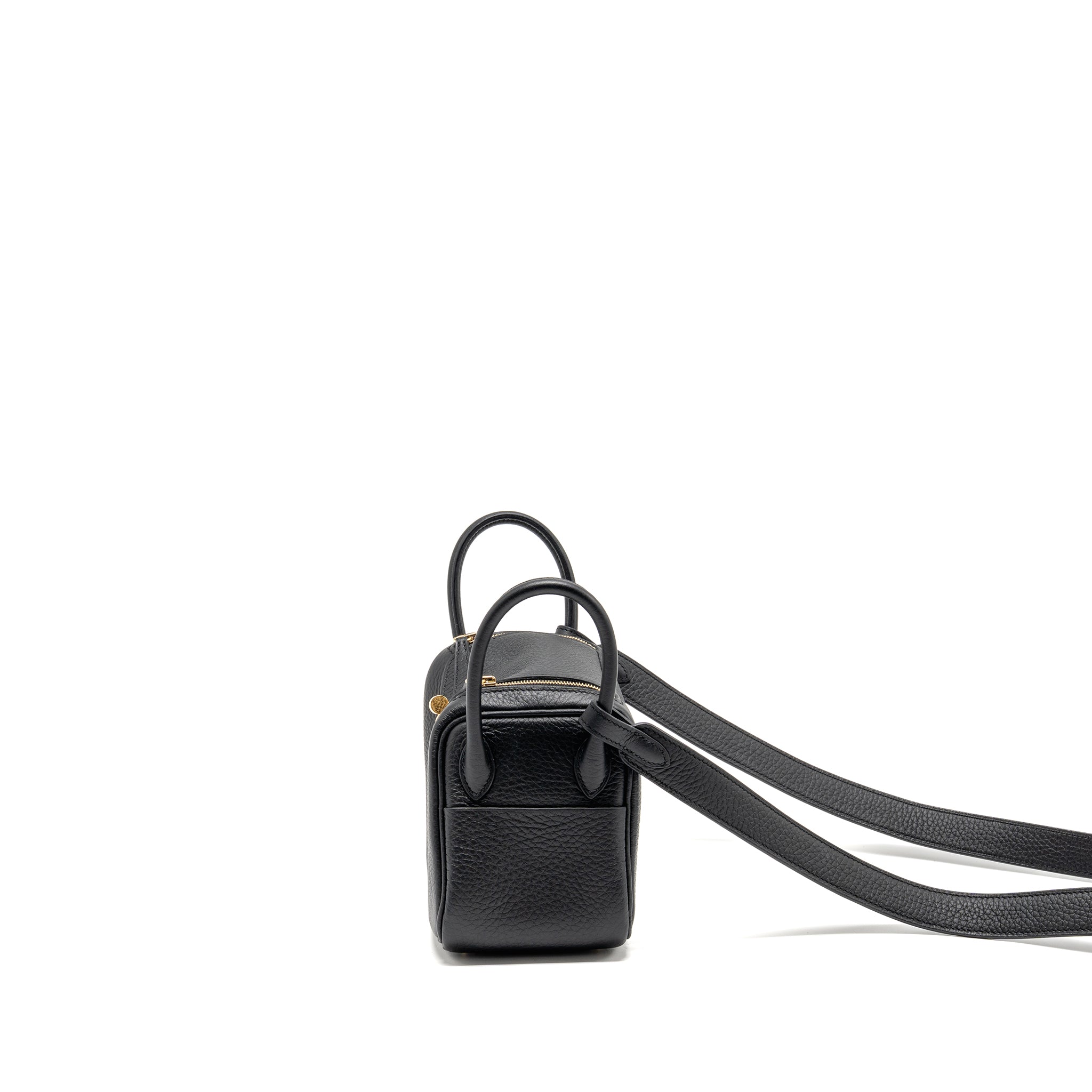 HERMES MINI LINDY II CLEMENCE BLACK GHW
