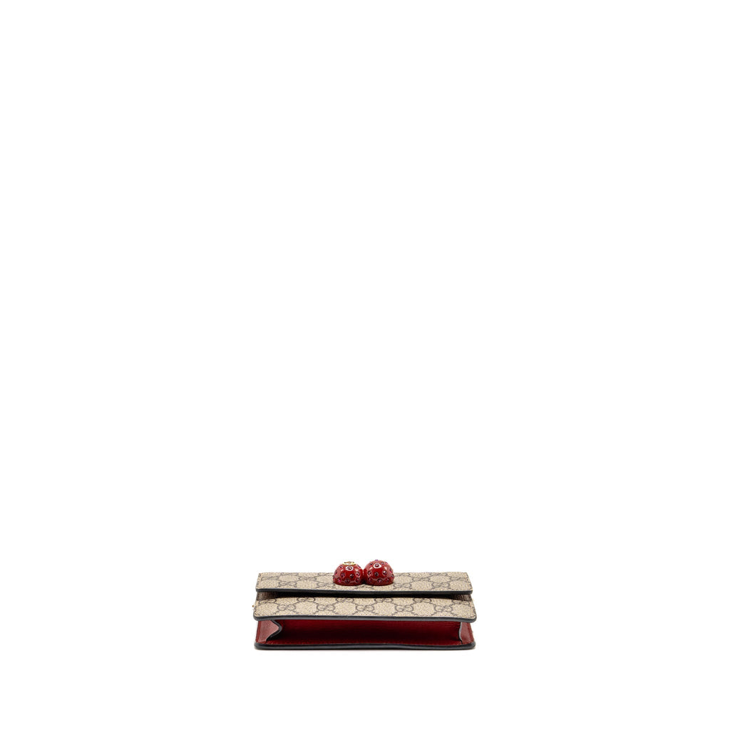 GUCCI SUPREME MINI BAG CHERRIES GG SUPREME CANVAS GHW