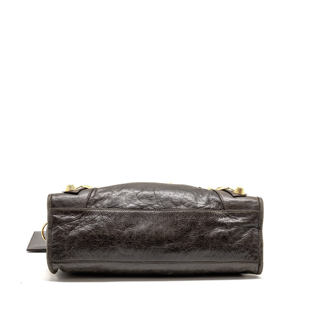 BALENCIAGA GIANT CITY BAG CALFSKIN GREY GHW