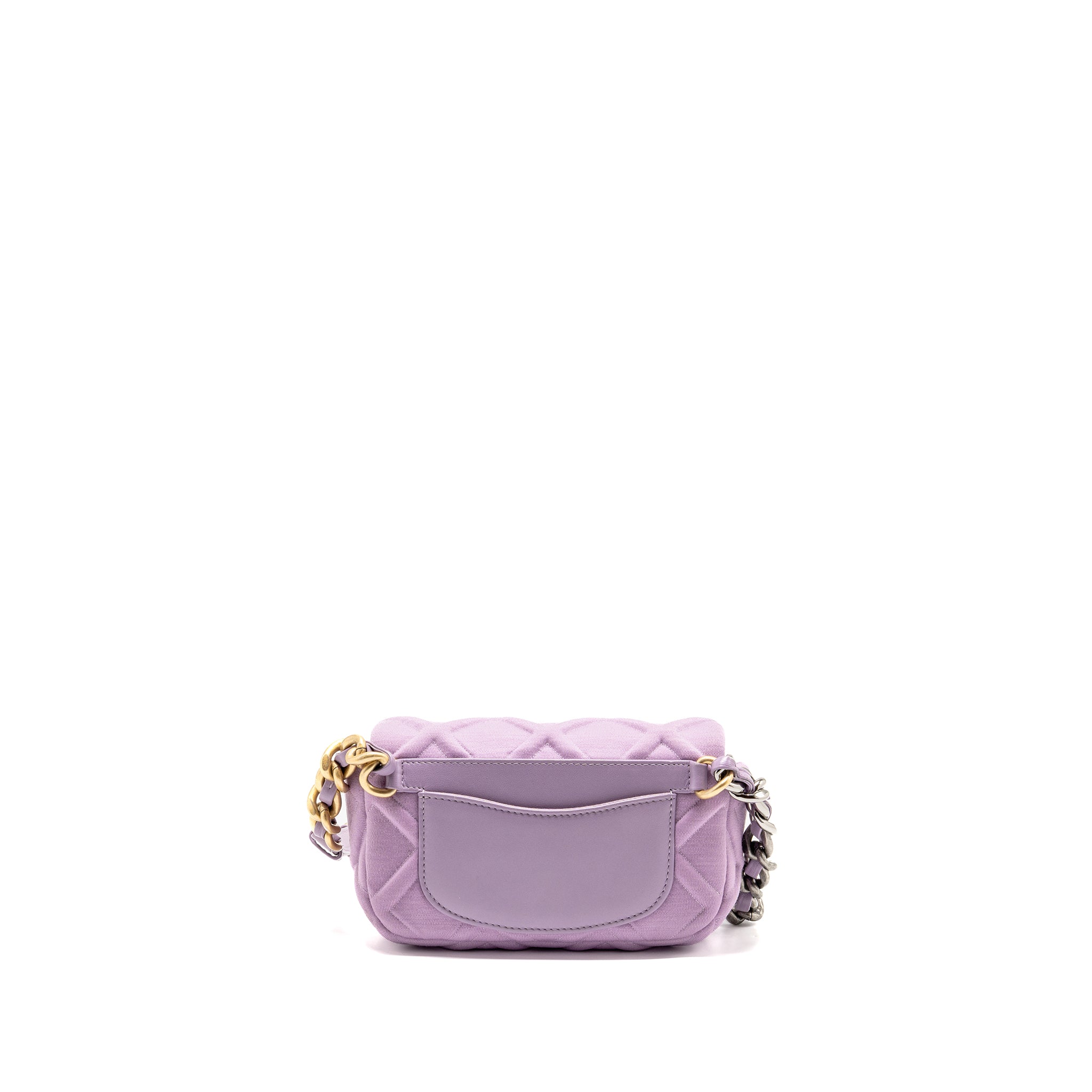 CHANEL 19 BELT/WAIST BAG FABRIC PURPLE MULTICOLOURED HARDWARE