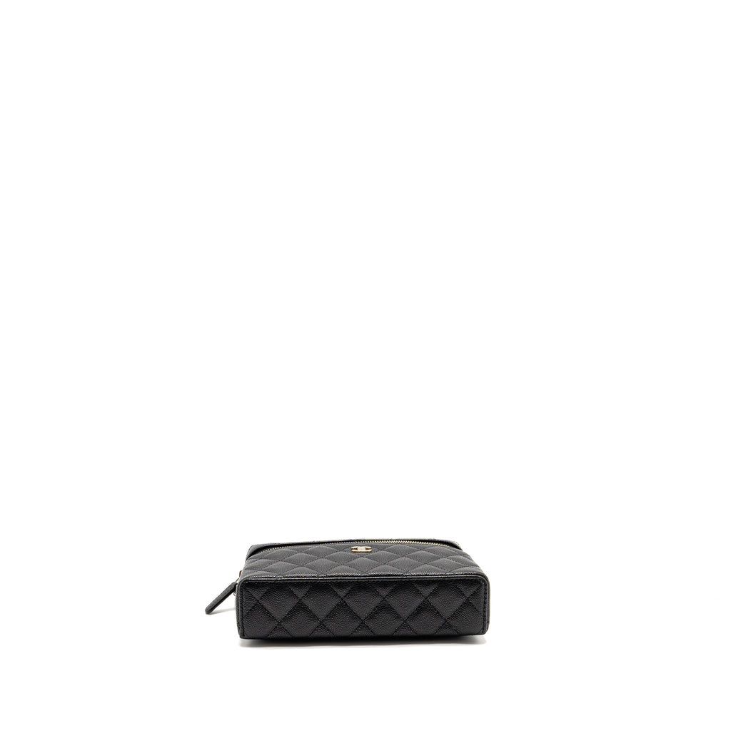 CHANEL 25P CC TOP HANDLE VANITY BAG CAVIAR BLACK LGHW(MICROCHIP)