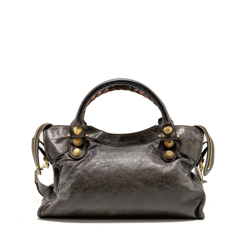BALENCIAGA GIANT CITY BAG CALFSKIN GREY GHW