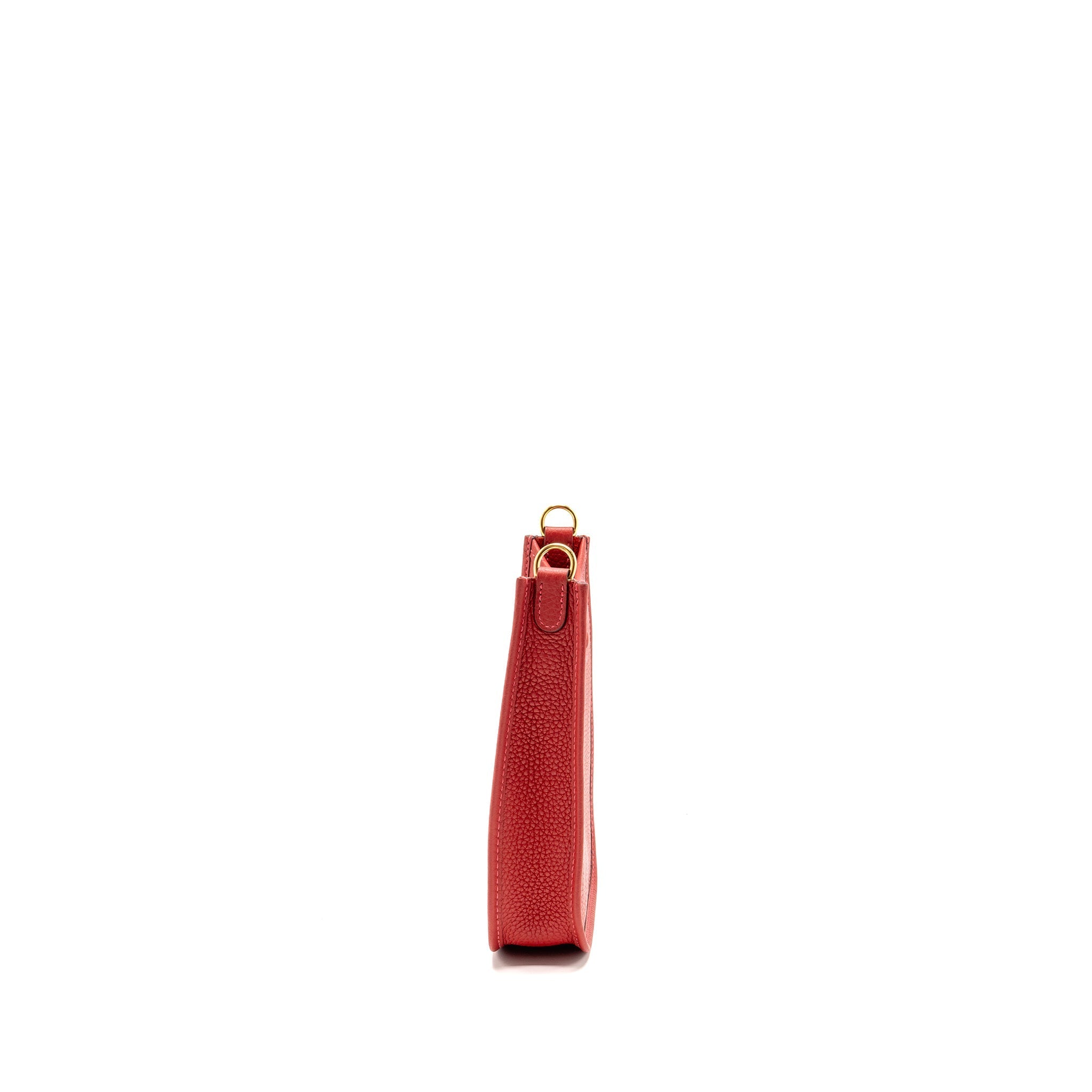 HERMES MINI EVELYNE CLEMENCE VERMILLON/ROUGE VIF GHW