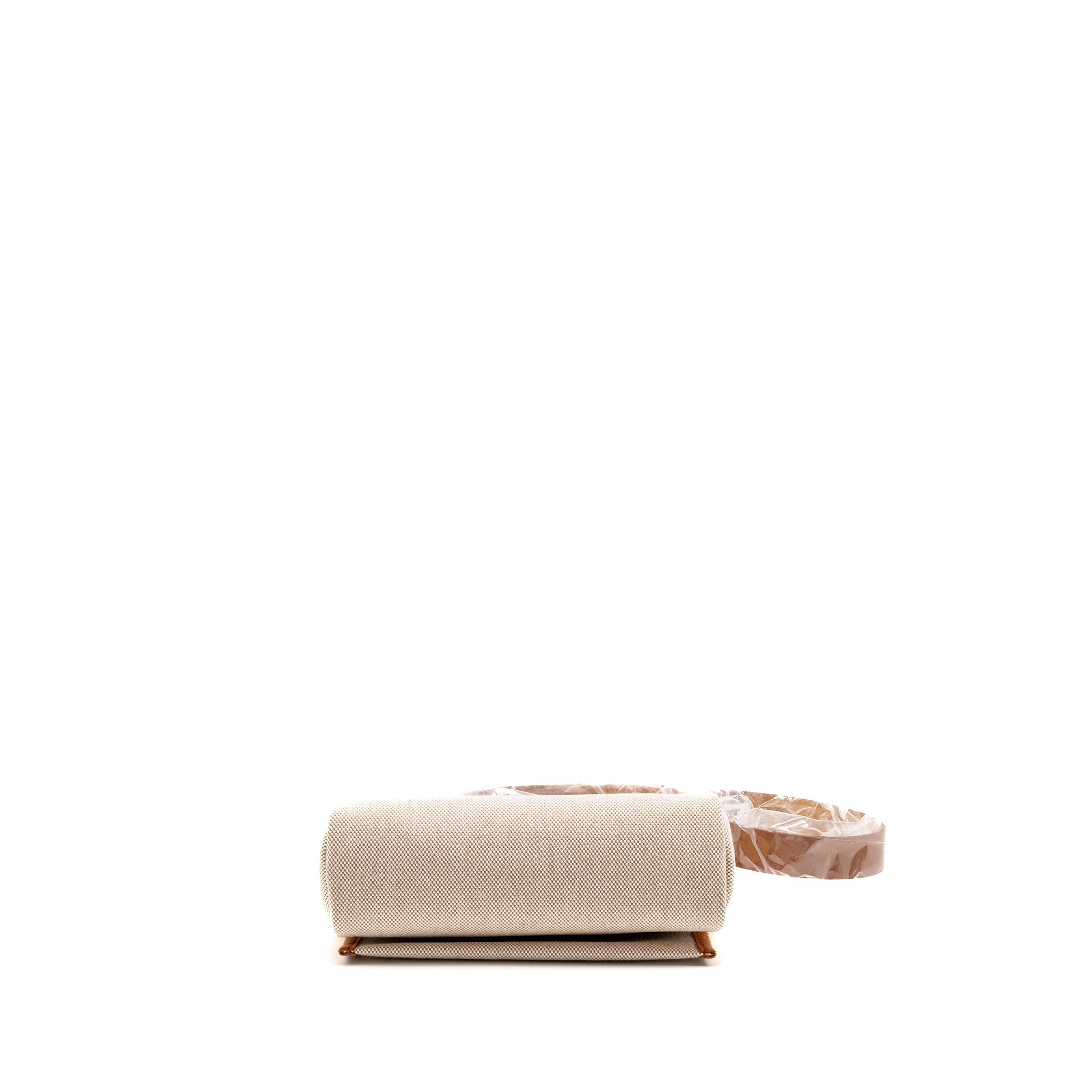 HERMES HERBAG MINI CANVAS/HUNTER LEATHER ECRU/BEIGE/FAUVE GHW