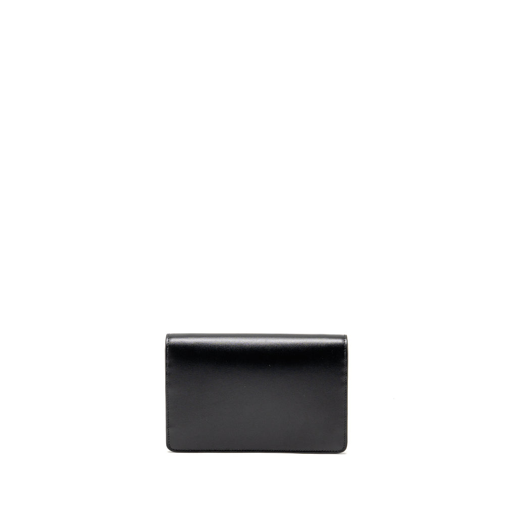 CELINE WALLET ON CHAIN MARGO CALFSKIN BLACK GHW