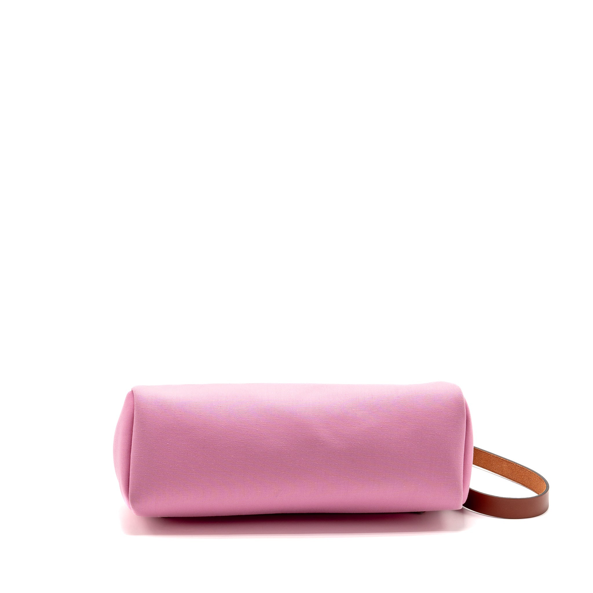 HERMES HERBAG 31 ZIP BAG CANVAS/HUNTER LEATHER PINK/CUIVRE SHW