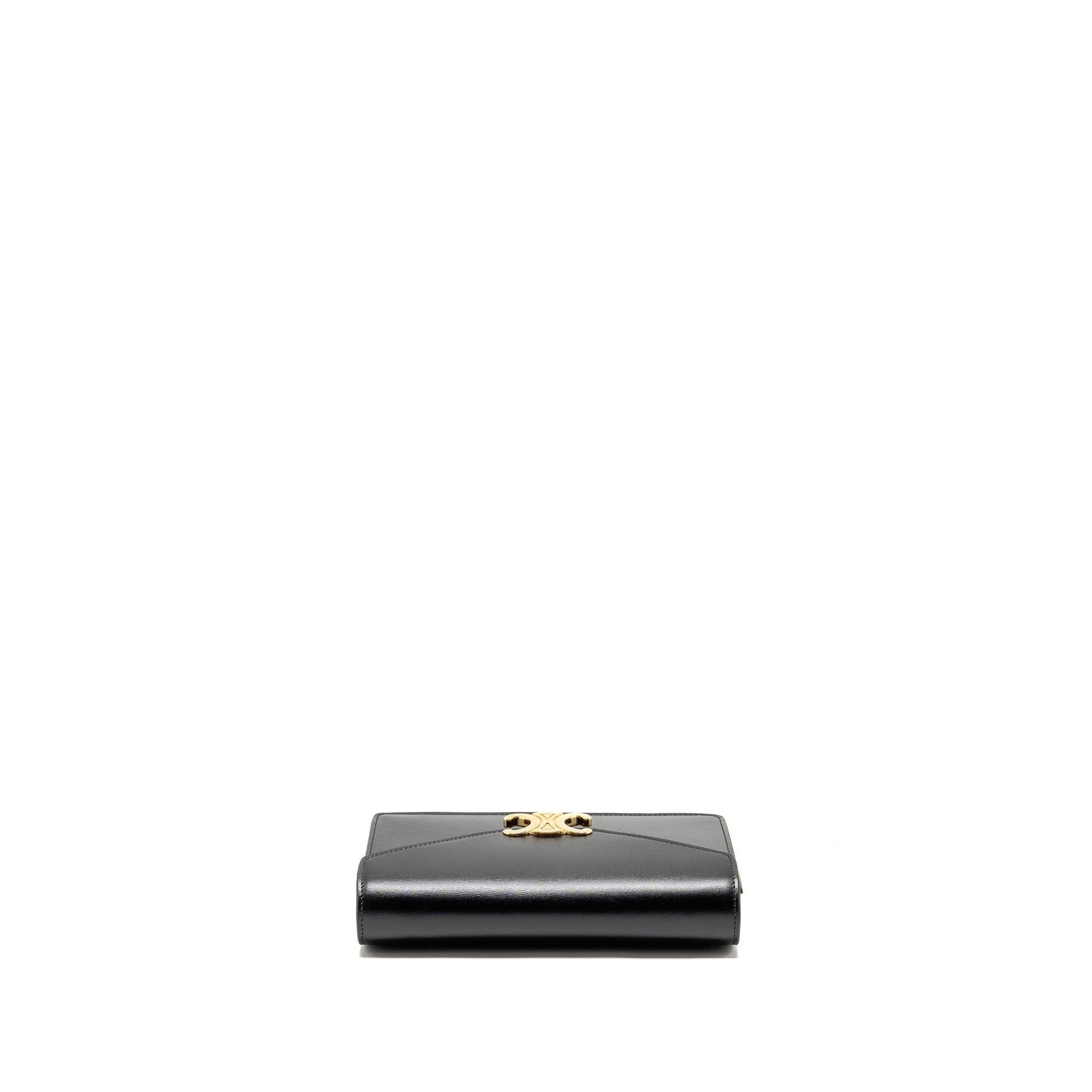 CELINE WALLET ON CHAIN MARGO CALFSKIN BLACK GHW