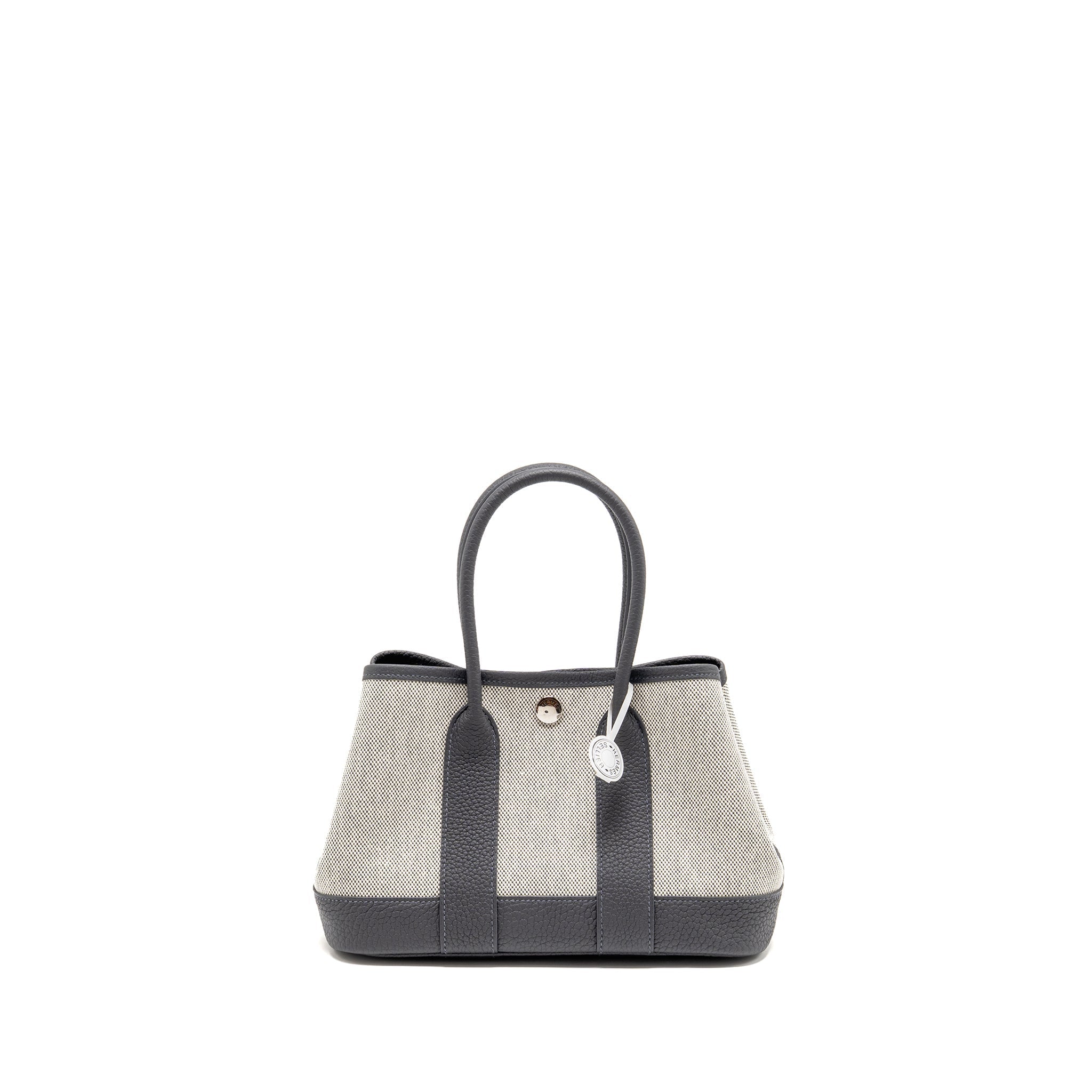 HERMES NEO GARDEN PARTY 23 CANVAS/NEGONDA ECRU/ARDOISE SHW