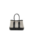 HERMES GARDEN PARTY 23 CANVAS/NEGONDA ECRU-BLACK/BLACK SHW