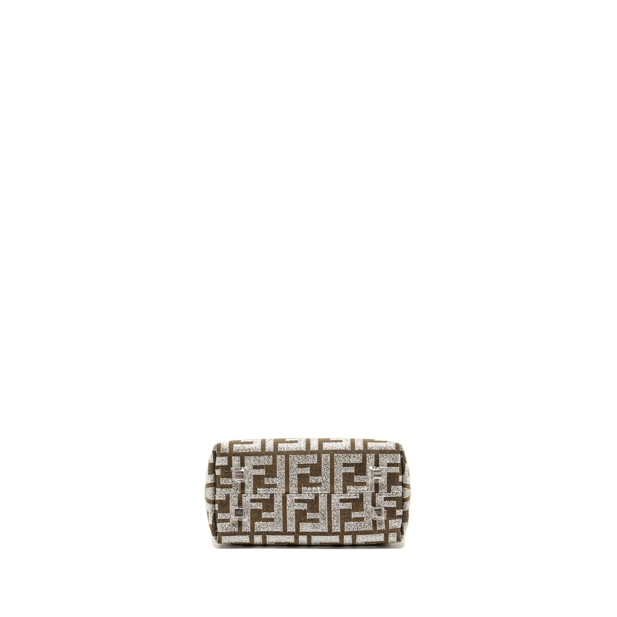 FENDI MINI BY THE WAY WITH HANDLE JACQUARD FF CANVAS/CALFSKIN SILVER/BROWN SHW