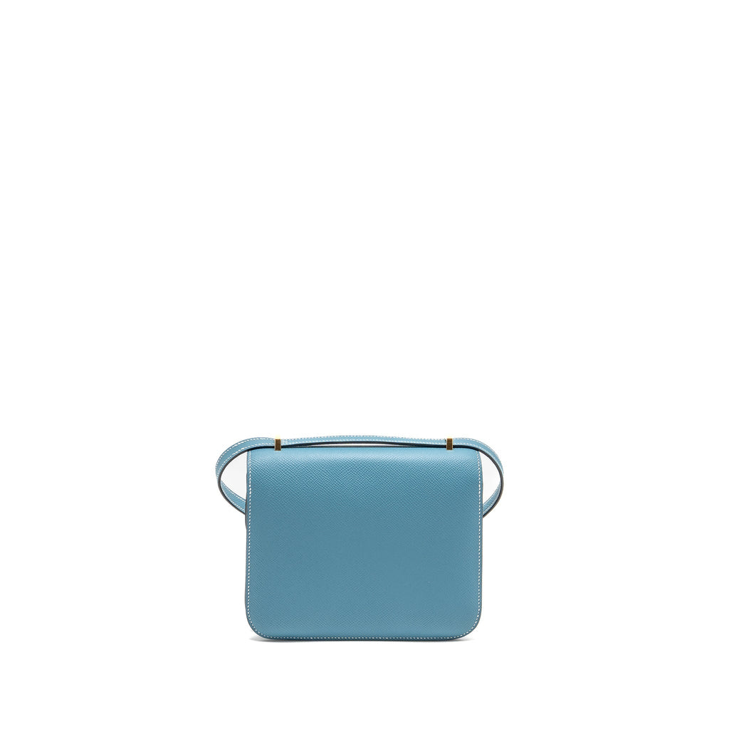 HERMES MINI CONSTANCE EPSOM D2 NEW BLUE JEAN GHW