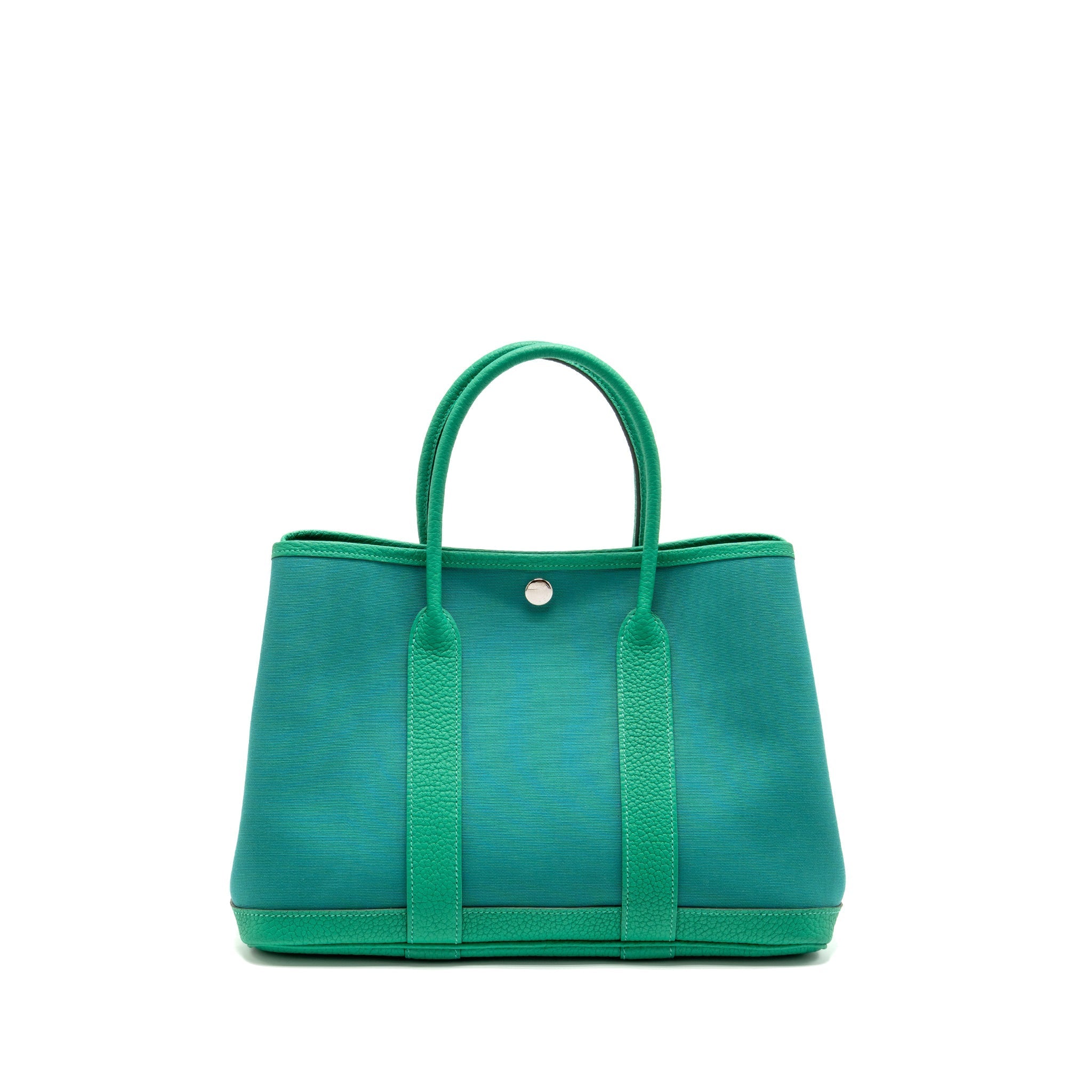 HERMES GARDEN PARTY 30 CANVAS/NEGONDA VERT VERONE-MENTHE/MENTHE SHW