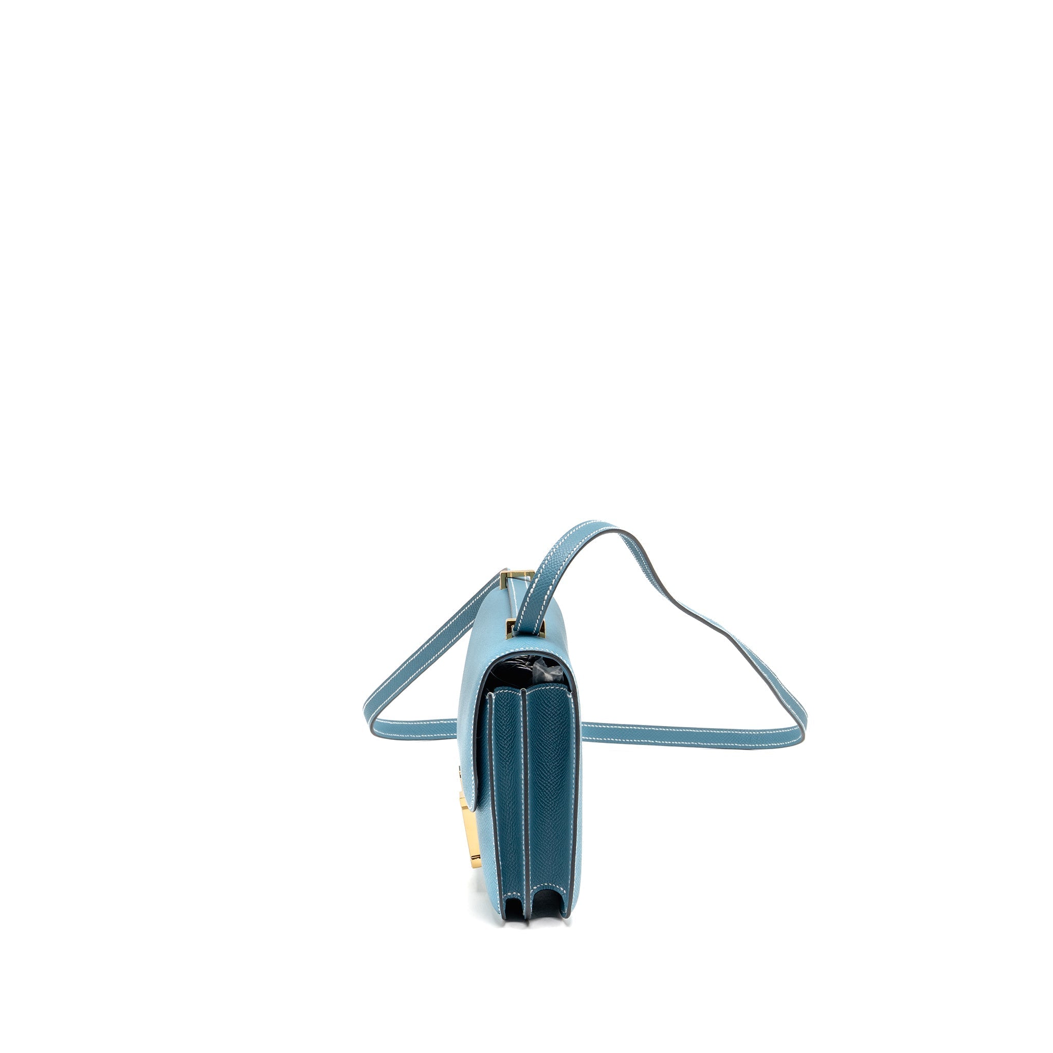 HERMES MINI CONSTANCE EPSOM D2 NEW BLUE JEAN GHW
