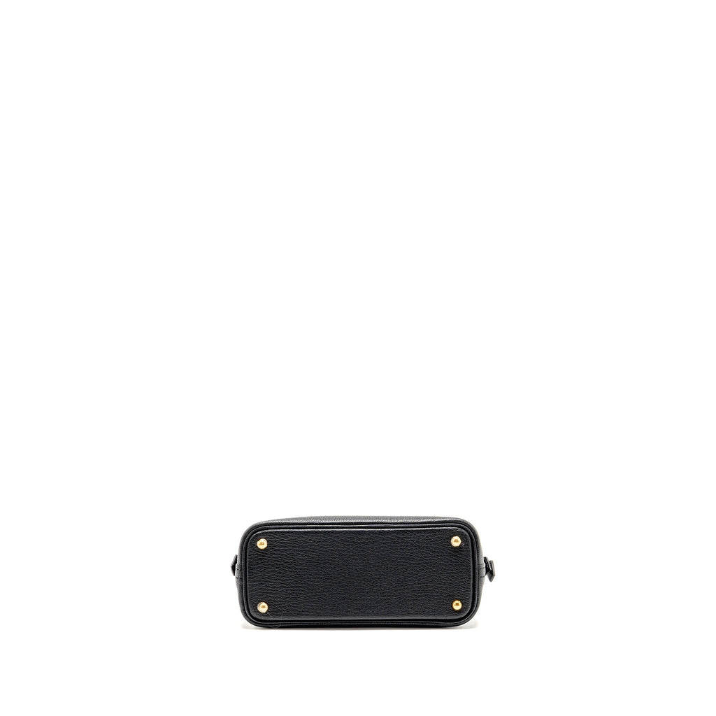 HERMES MINI BOLIDE CHEVRE MYSORE BLACK GHW