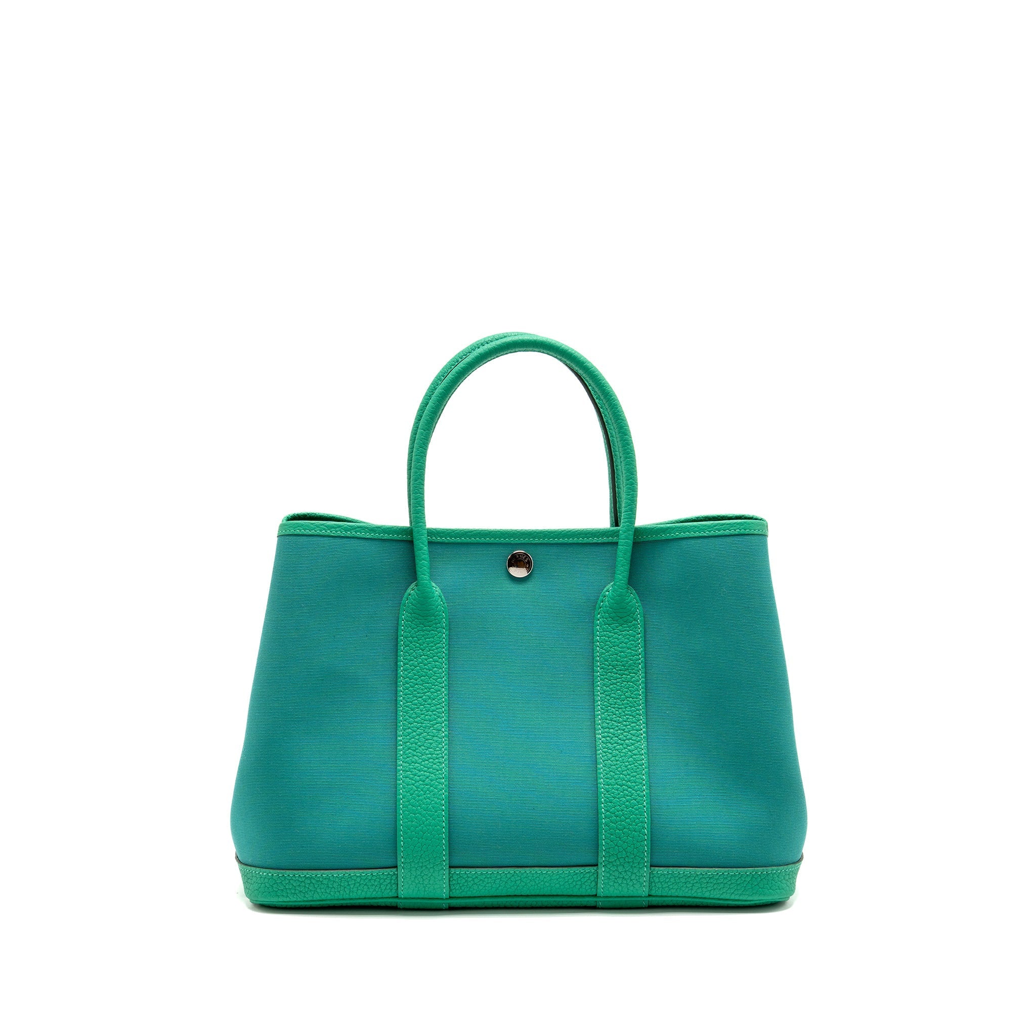 HERMES GARDEN PARTY 30 CANVAS/NEGONDA VERT VERONE-MENTHE/MENTHE SHW