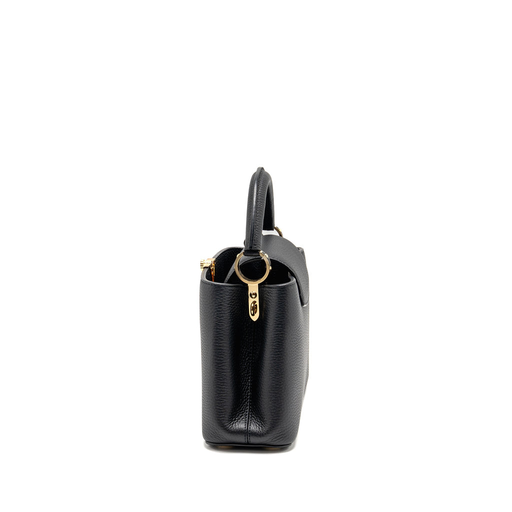 LOUIS VUITTON MURAKAMI LIMITED EDITION CAPUCINES BB TAURILLON LEATHER BLACK GHW
