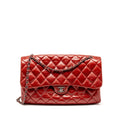CHANEL MAXI FLAP BAG LAMBSKIN RED SHW