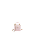 CHANEL TOP HANDLE MINI VANITY CASE WITH CHAIN LAMBSKIN LIGHT PINK LGHW