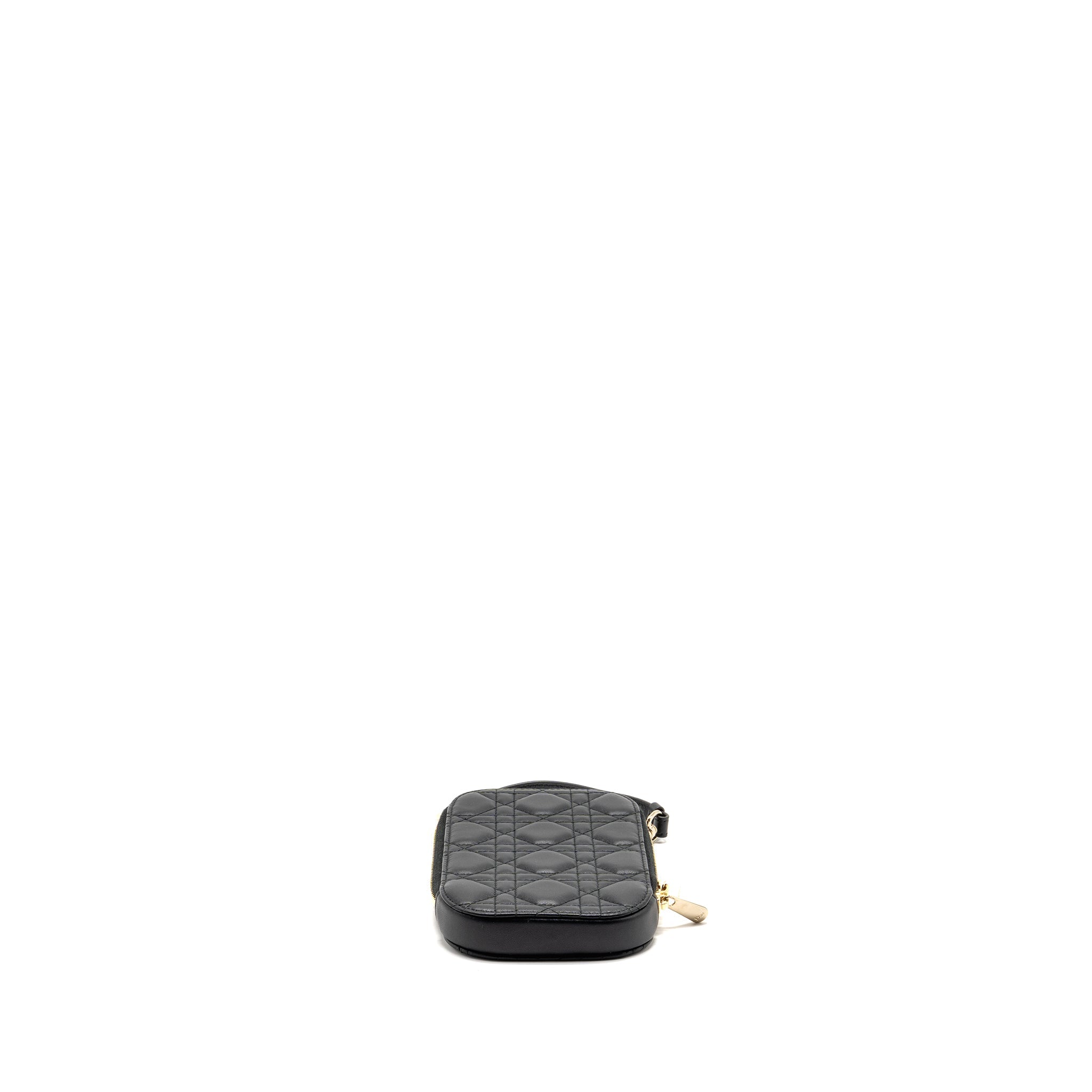 DIOR LADY DIOR CALL’IN DIOR PHONE HOLDER LAMBSKIN BLACK LGHW