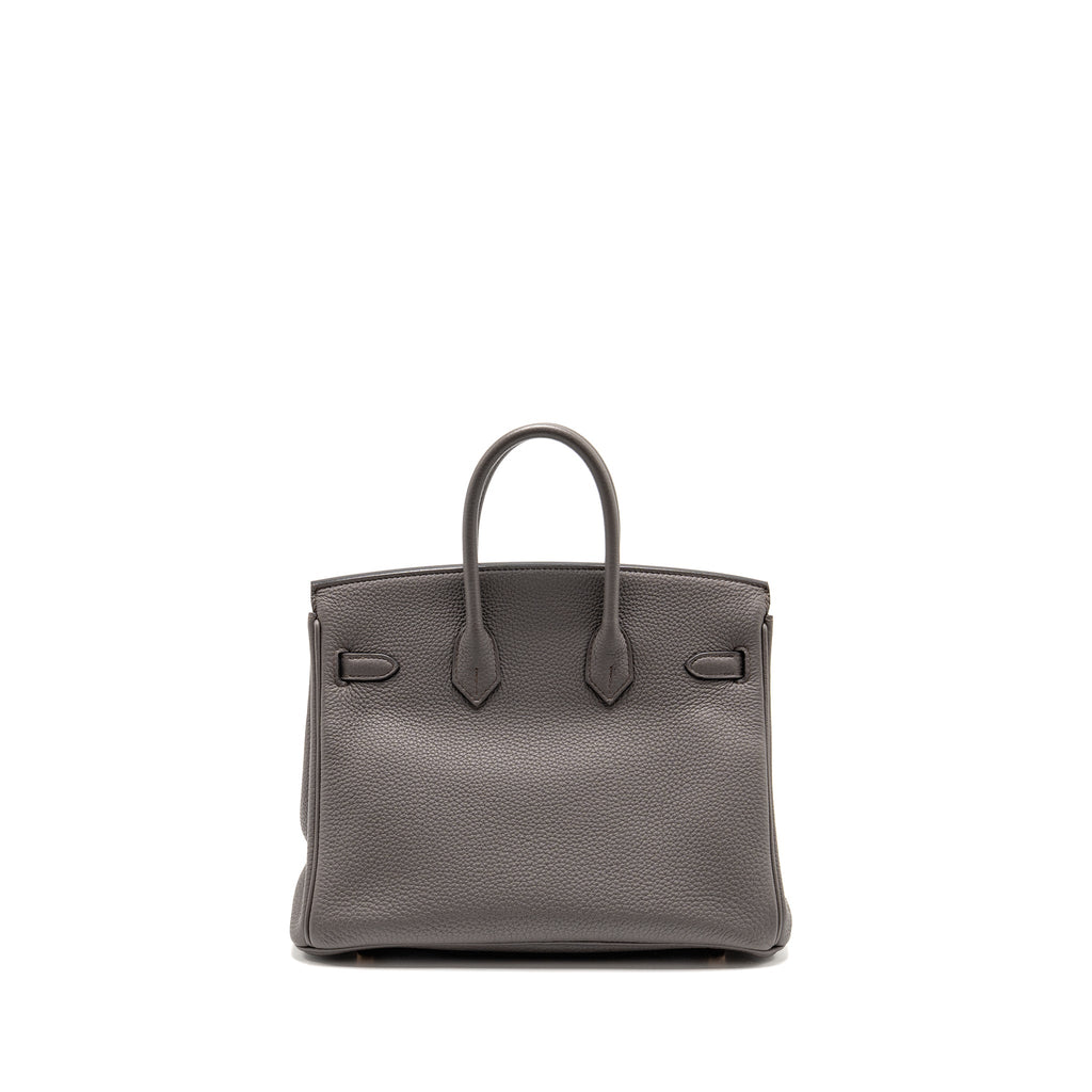 HERMES BIRKIN 25 TOGO GRIS ETAIN RGHW