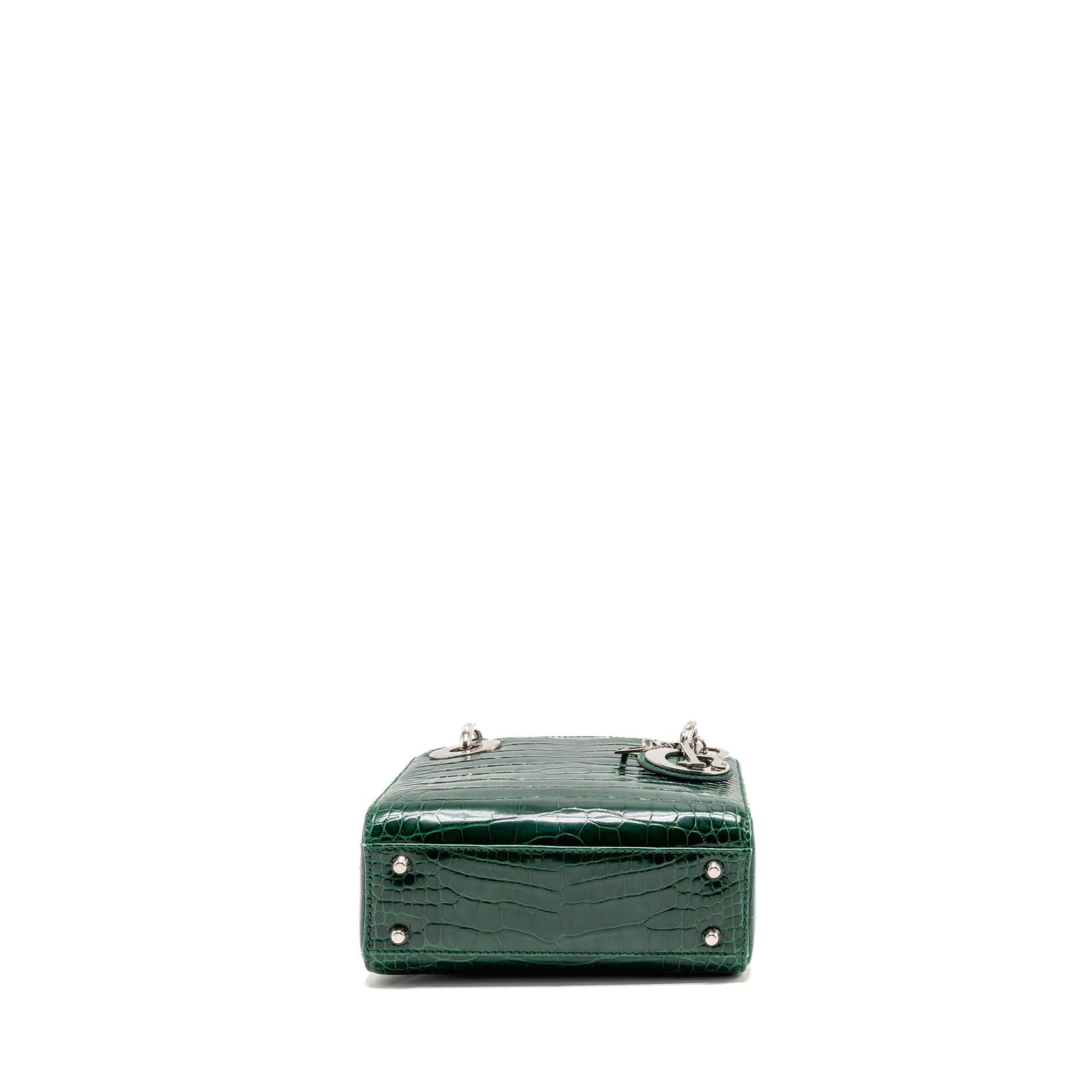 DIOR MINI LADY DIOR CROCODILE GREEN SHW