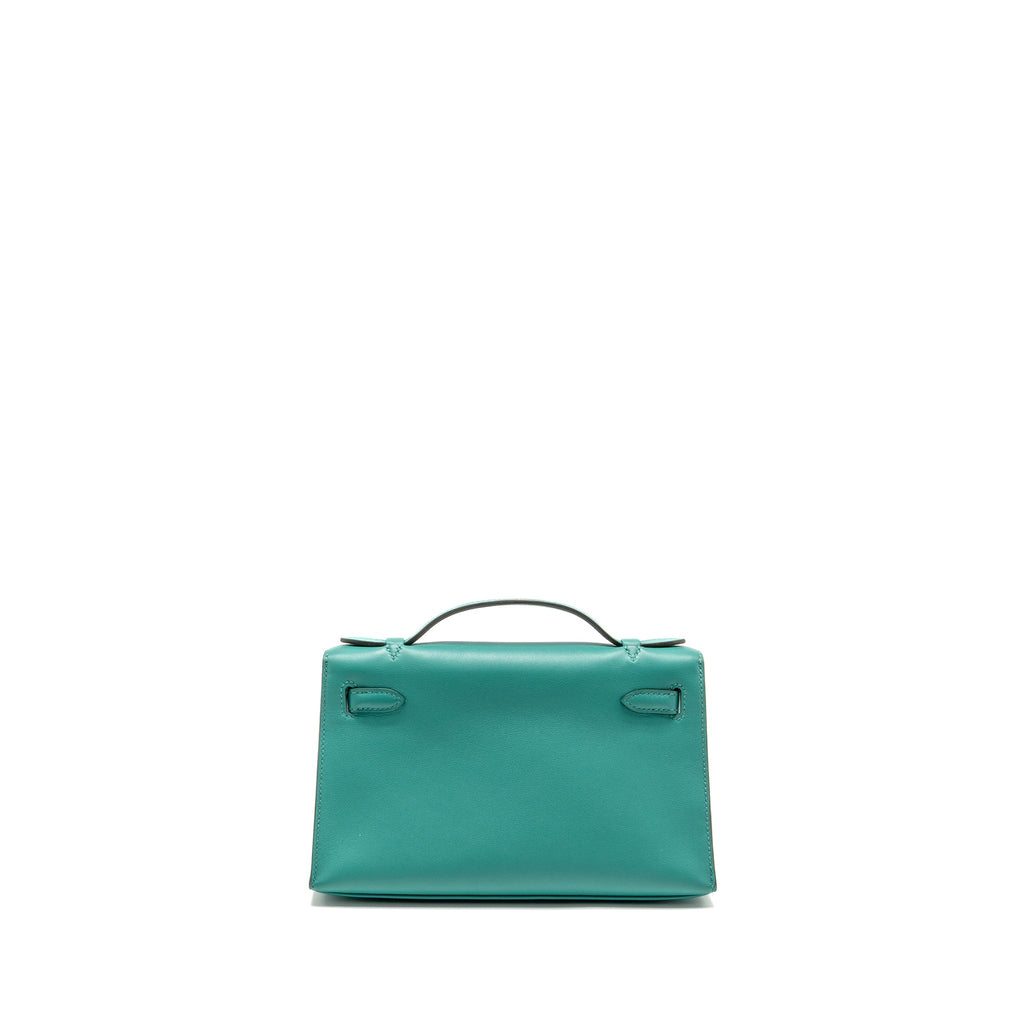 HERMES KELLY POCHETTE SWIFT VERT VERONE GHW
