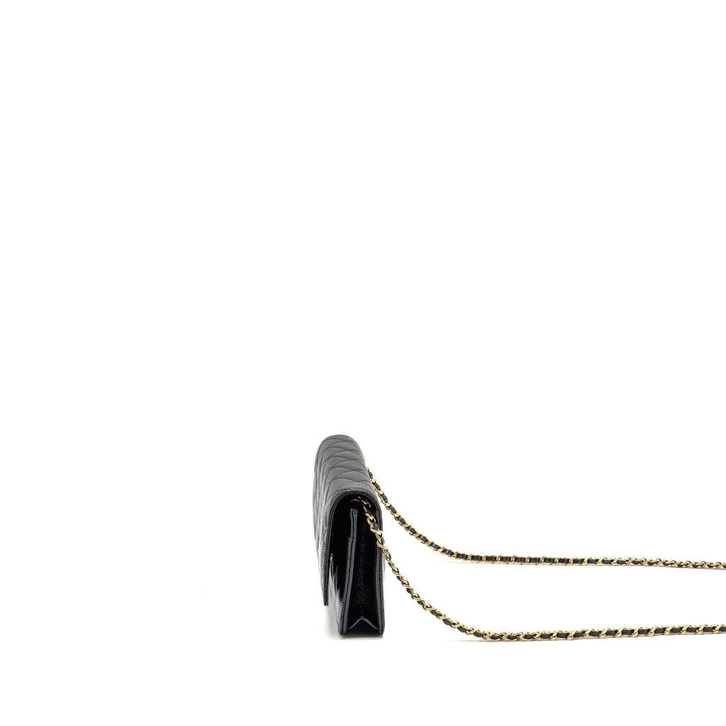 CHANEL CLASSIC WALLET ON CHAIN CAVIAR BLACK GHW(MICROCHIP)