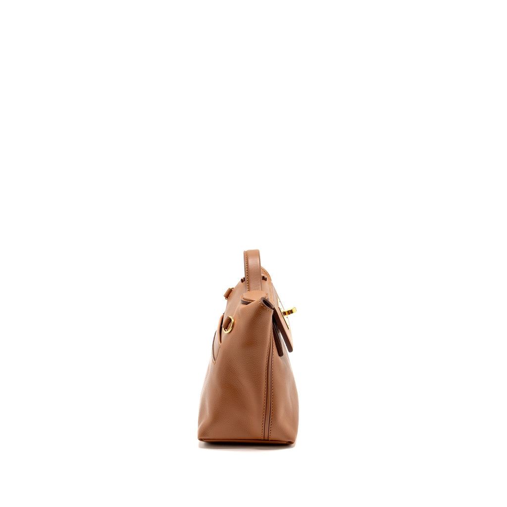 HERMES MINI 24/24 2424-21 BAG EVERCOLOR GOLD GHW