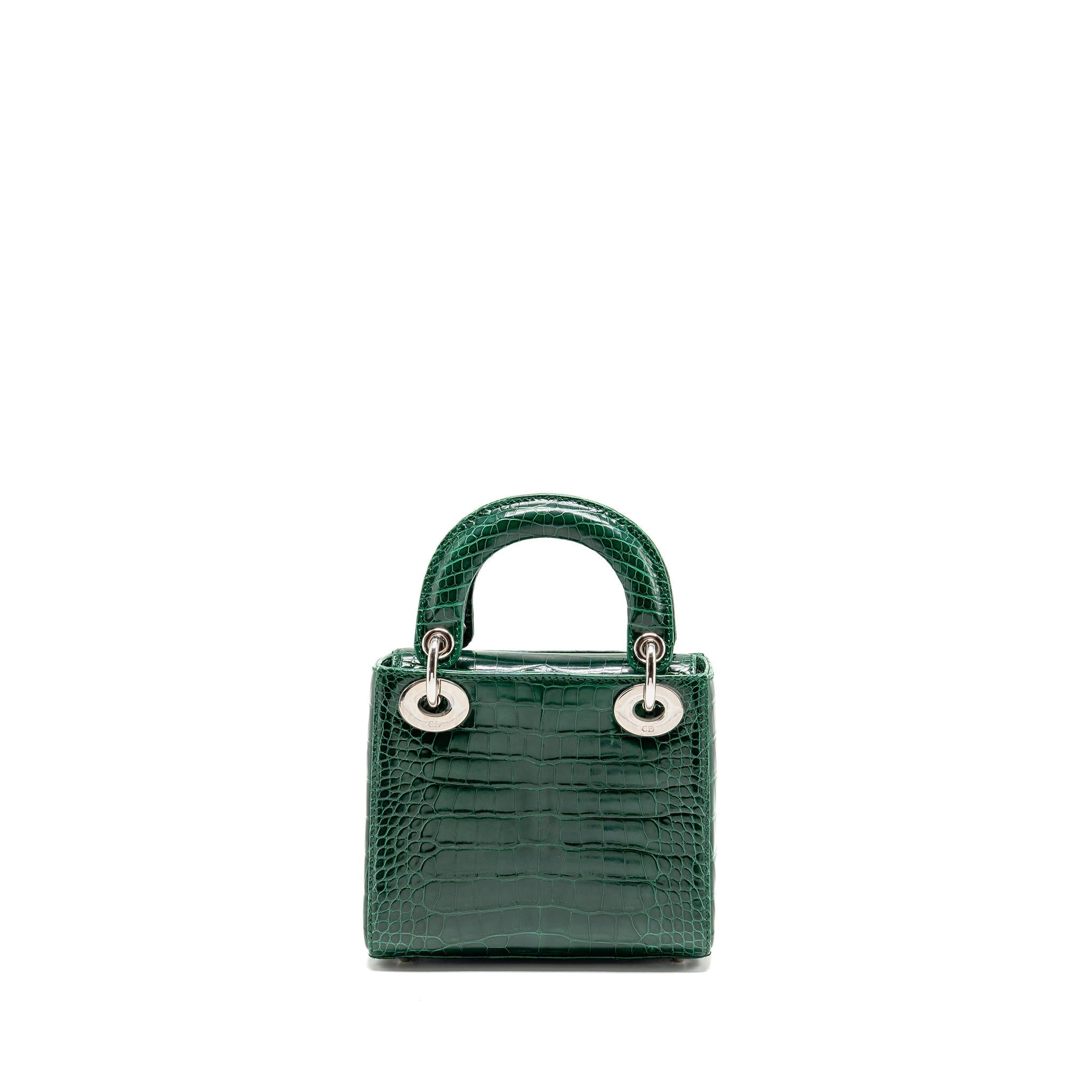 DIOR MINI LADY DIOR CROCODILE GREEN SHW