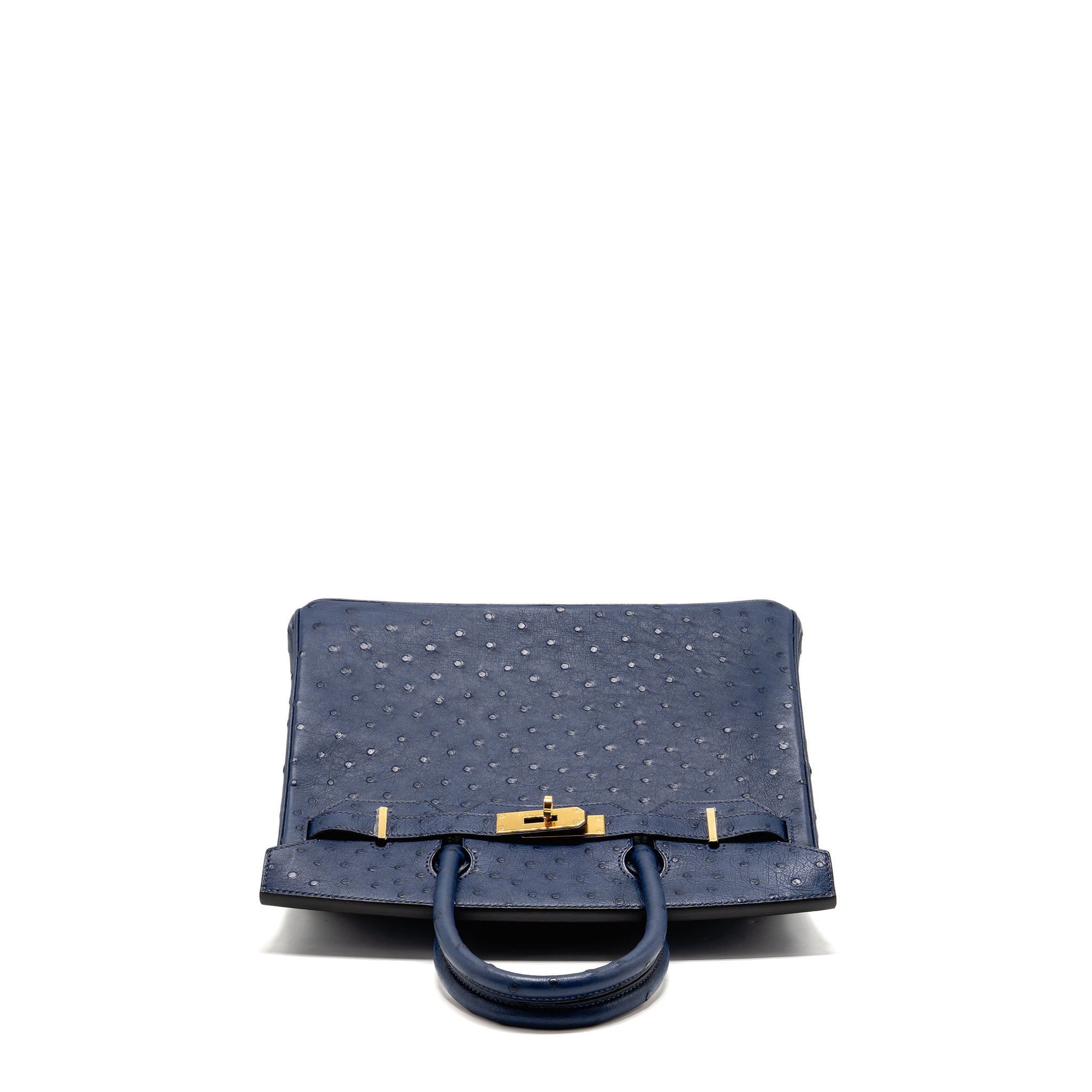 HERMES BIRKIN 30 OSTRICH BLUE IRIS GHW