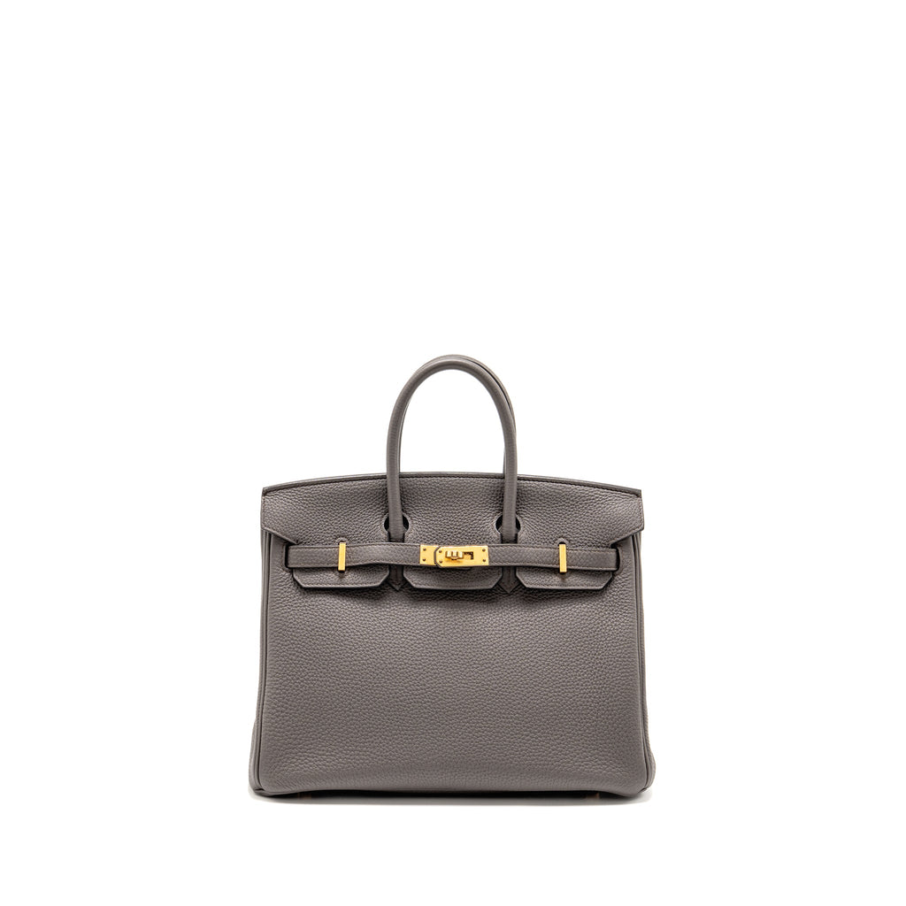 HERMES BIRKIN 25 TOGO GRIS ETAIN RGHW