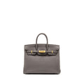 HERMES BIRKIN 25 TOGO GRIS ETAIN RGHW