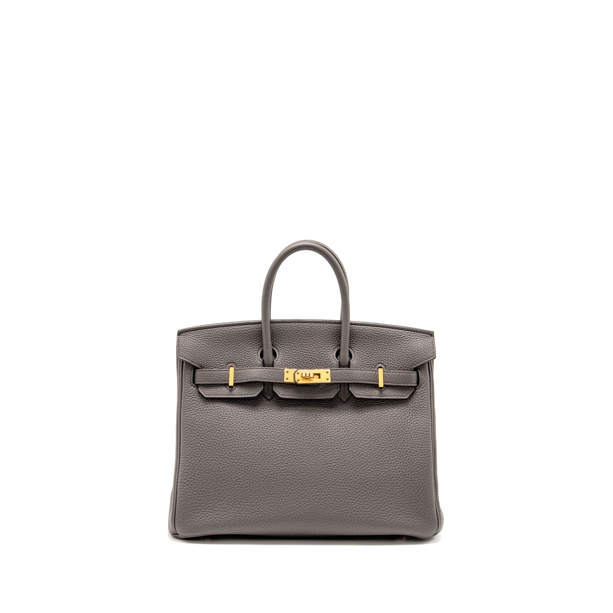 HERMES BIRKIN 25 TOGO GRIS ETAIN RGHW