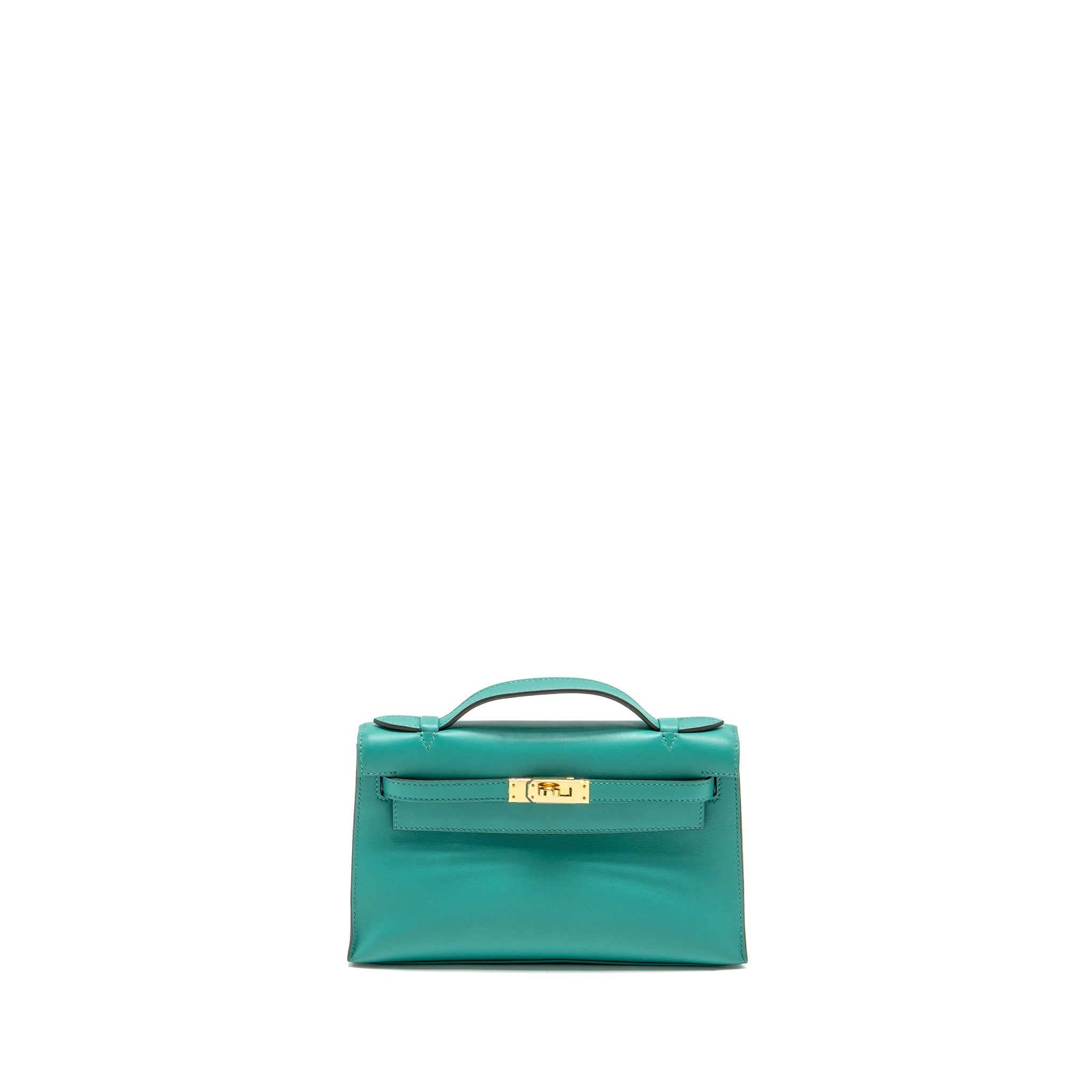 HERMES KELLY POCHETTE SWIFT VERT VERONE GHW