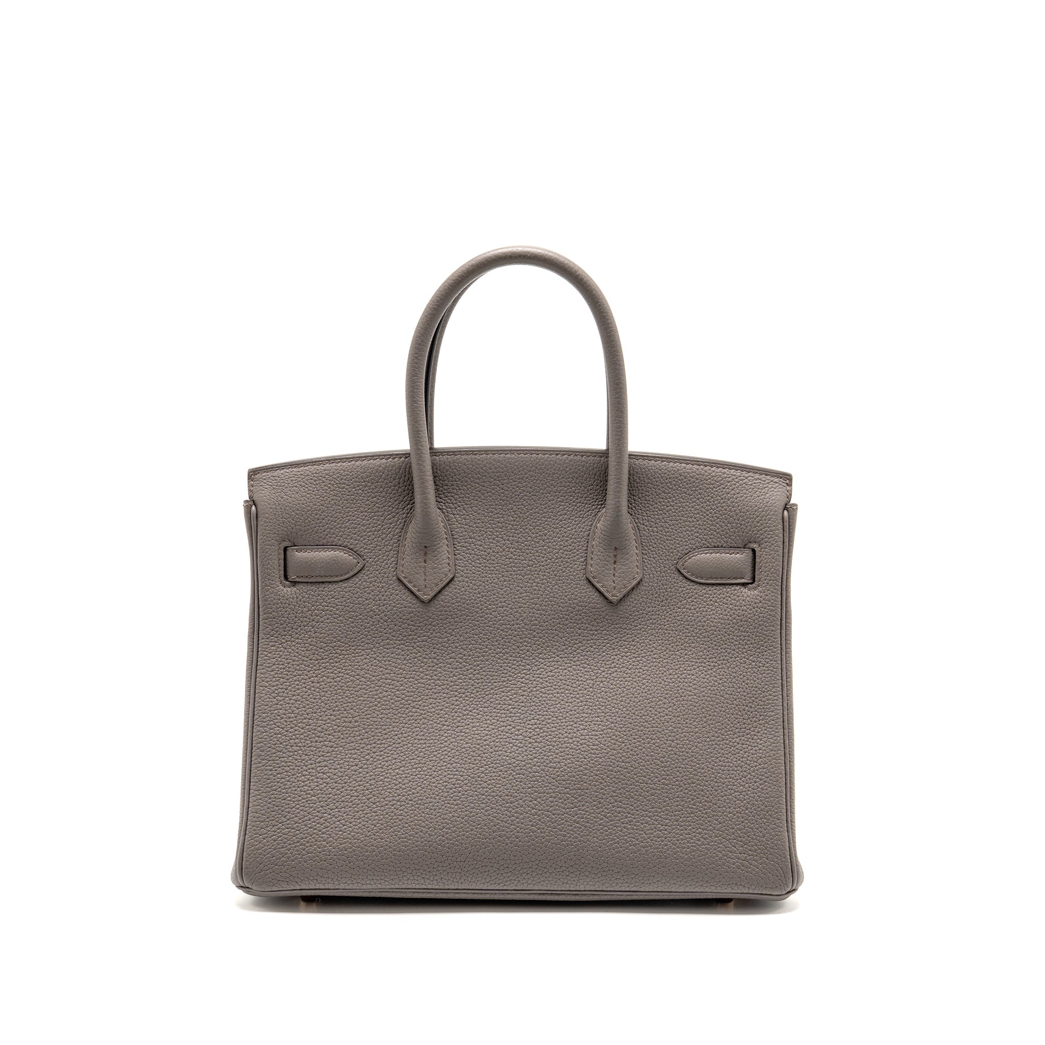 HERMES BIRKIN 30 TOGO 8F GRIS ETAIN RGHW
