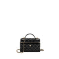CHANEL 25P CC TOP HANDLE VANITY BAG CAVIAR BLACK LGHW (MICROCHIP)
