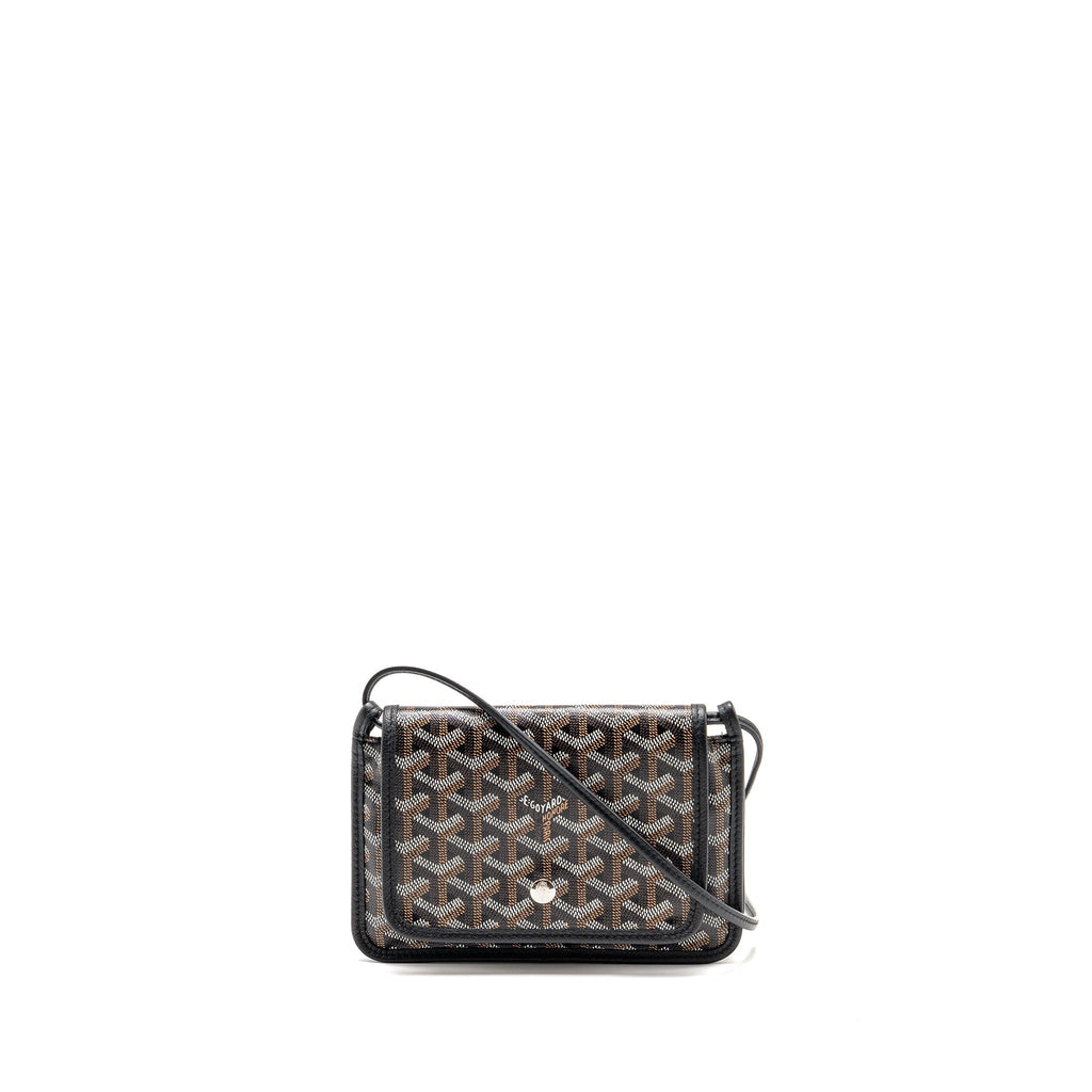GOYARD PLUMET POCKET POCHETTE GOYARDINE CANVAS/LEATHER BLACK SHW
