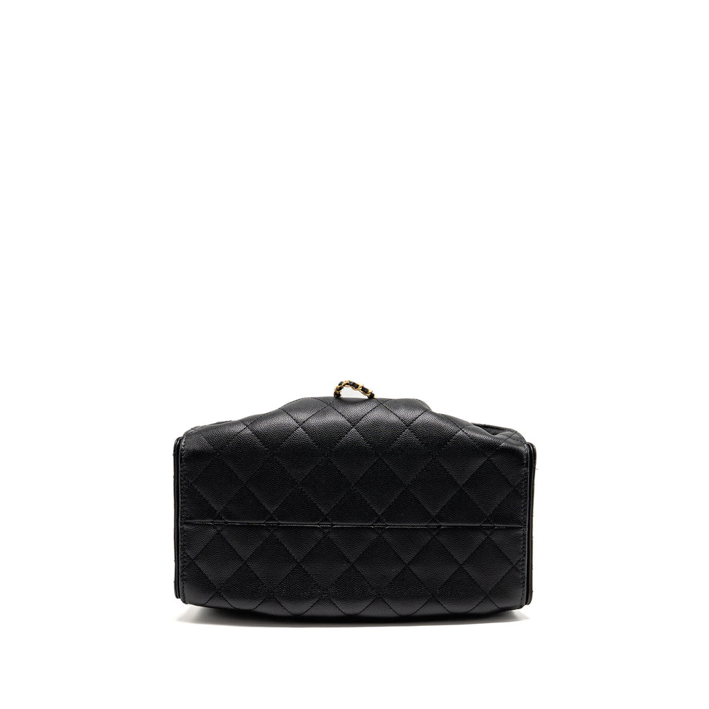 CHANEL SMALL 25 BAG CAVIAR BLACK GHW (MICROCHIP)