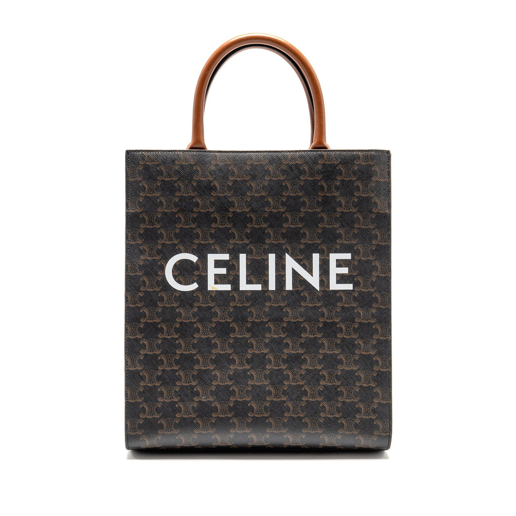 CELINE VERTICAL CABAS TRIOMPHE CANVAS GHW